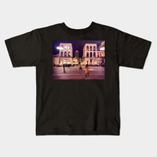 Night Street City Life Milano Italy Kids T-Shirt